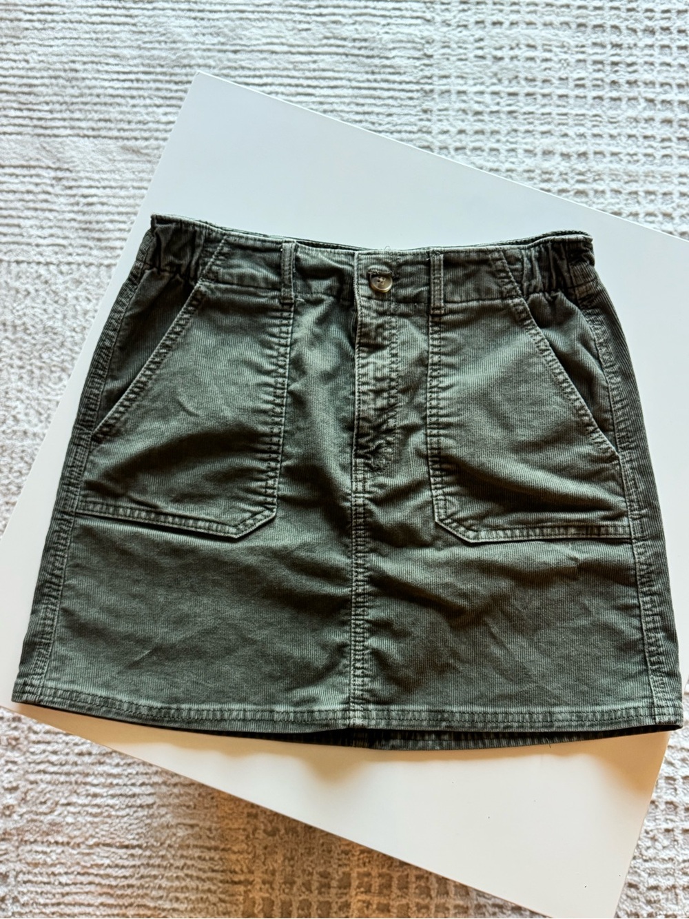 Olive Green corduroy Skirt